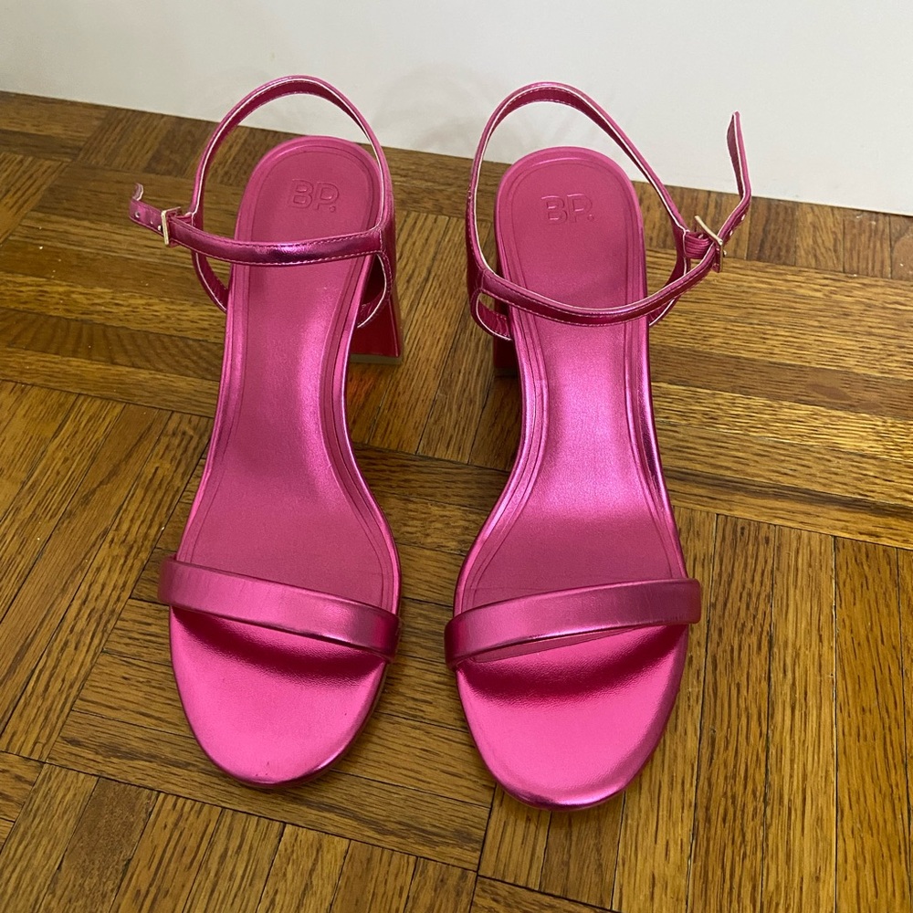 BP. Pink metallic platform heels 8 New
